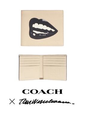 Coach x Tom Wesselmann Men’s Double Billfold Wallet - Rare - NWOT